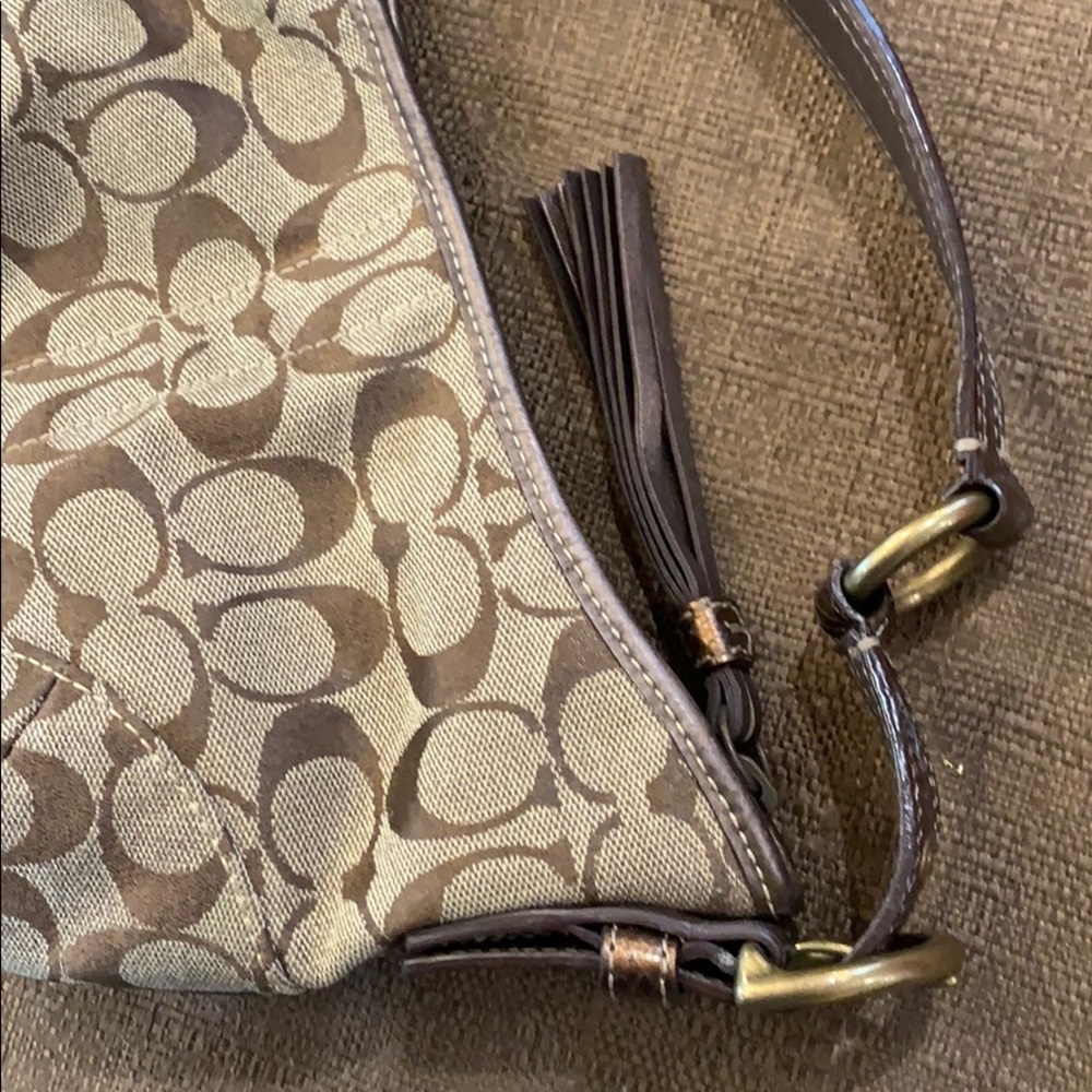 Coach bag Auth. Bronze genuine python trim hobo - Picture 8 of 9